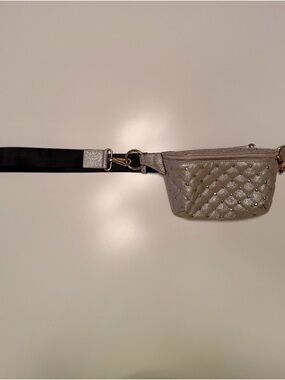 ALDO - Quilted Metallic Waist Bag - Silver